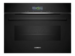 Siemens iQ700 CM724G1B1 - Kombinasjonsovn - innebygd - Wi-Fi - fordypning - bredde: 56 cm - dybde: 55 cm - høyde: 45 cm - med selvrens - svart