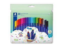 Staedtler 323 C20, Sort, Blå, Brun, Cyan, Mørkegrå, And blå, Grønn, Lyseblå, Lysegrønn, Lysegrå, Lilac,..., Flerfarget, Resirkulert plast, Trekant,...
