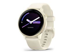 Garmin vívoactive 6 - 42 mm - måneglatt anodisert aluminium - smartklokke med bånd - silikon - bein - håndleddstørrelse: 125-190 mm - display 1.2" ...