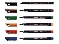 STABILO OHPen universal permanent, 6 Pack, Flerfarget, 80 mm, 16 mm, 153 mm, 68 g, 6 stykker