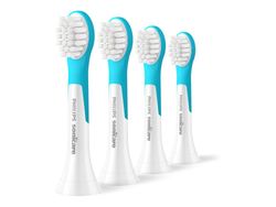 Philips Sonicare For Kids For Kids HX6034/90 Pakkaus 4 harjanpäätä, 4 kpl, sininen, valkoinen, 3 kk, pehmeä, 62000 RPM, 3 vuotta