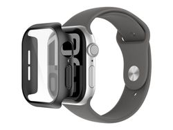 Belkin SCREENFORCE TemperedCurve - Stötsskydd för smartwatch - 2-i-1, 42mm - tempererat glas (9H) - svart - för Apple Watch Series 10 (GPS + Cellul...
