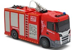 SCANIA brannbil m/sprøyte lys & lyd 28x10x15,5 cm