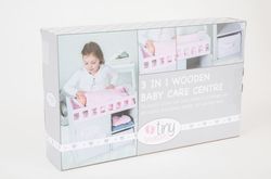 Wooden baby care center with mattress