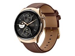 Mibro Lite 3 Pro - Smart klocka med rem - läder - handledsstorlek: upp till 246 mm - display 1.32" - Bluetooth, NFC - 57.15 g - guldrosa