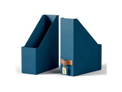 Leitz Puro Tidsskriftsamler, 100 % resirkulert kartong, pakke med 2, Fotoark kartong, Blå, A4, Brosjyrer, Katalog, Magasiner, 100 mm, 260 mm