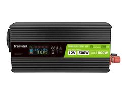 Green Cell - DC-AC-omriktare - DC 12 V - 500 watt - utgångskontakter: 1 - svart