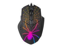 Tracer GameZone Black Widow - Mus - ergonomisk - høyrehendt - optisk - 6 knapper - kablet - USB - hengeboks
