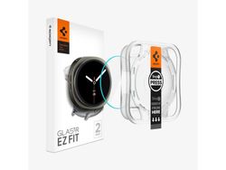 Spigen GLAS.tR EZ Fit, Skärmskydd, Smartwatch, Transparent, Samsung, Watch 8 (44mm), Härdat glas