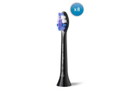 Philips Sensitive HX6058/88 8-pack borsthuvuden, 8 styck, Svart, 3 månad (er), Extra mjuk, Tyskland, Philips