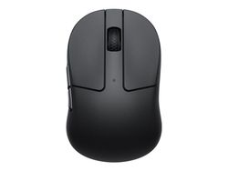 Keychron M4 - Mus - ergonomisk - optisk - 5 knappar - trådlös, kabelansluten - 2.4 GHz, Bluetooth 5.1, USB-C - trådlös USB-mottagare - svart