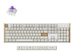 Keychron K10 HE - Tastatur - 100% - full size - bakgrunnsbelyst - trådløs - Bluetooth 5.2, USB - tastsvitsj: Gateron Double-Rail Nebula (hot-swappa...