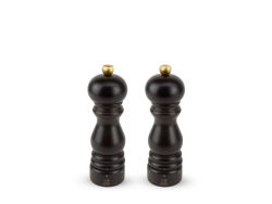 Peugeot Paris u''Sele, Salt- og pepperkvernsett, Sjokolade, Bøketre, Rustfritt stål, 180 mm, Frankrike