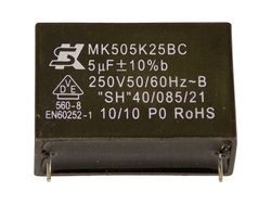 Seika MK450K474 1 st MKP-foliekondensator med radiella ben 0,47 µF 450 V 10 % 27,5 mm (Ø x H) 20 mm x 11 mm