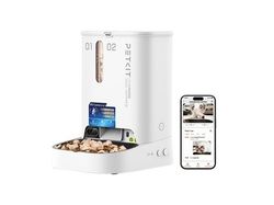 PETKIT YumShare Dual-hopper 2 automatisk fôrautomat med kamera | Kapasitet 5 L | Materiale ABS, 304 rustfritt stål | Hvit