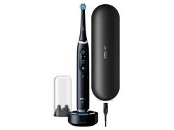 Oral-B iO Series 10, Voksen, Roterende vibrerende Tannbørste, Daglig stell, Grundig rens, Gum omsorg, Sensitiv / Myk, Whitening, Sort, 2 min, Rund