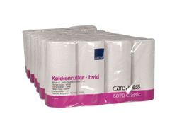 Kjøkkenrull, ABENA Care-Ness Classic, 2-lags, 17,85 m x 22 cm, Ø10,5 cm, hvit, blandede fibre - (7 pakker x 4 ruller)