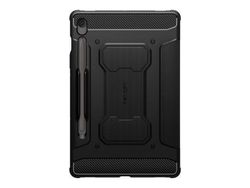 Spigen Rugged Armor Pro - Lommebok for nettbrett - termoplast-polyuretan (TPU) - matt svart - for Samsung Galaxy Tab S10 FE+