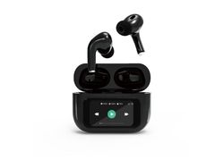 Gembird TWS-LCD-ANC-01-BK - True wireless-hodetelefoner med mikrofon - i øret - Bluetooth - aktiv støydemping - svart