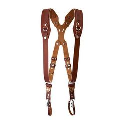 RL Handcrafts Clydesdale Pro Dual Leather Camera Harness (Large, Tan) CLY103TAN