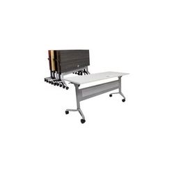 Flip & Stow Mobile Training Tables w/Privacy Panel - 60"x24" Table - See Other Sizes &