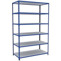 rayonnage d'archives rapid 2 1980x1220x610 6 tab metal bleu