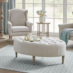 Martha Stewart Clara Accent Ottoman - Olliix MT101-0011