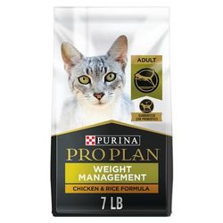 Purina Pro Plan Weight Control Chicken & Rice Formula Dry Cat Food, 7 lbs.