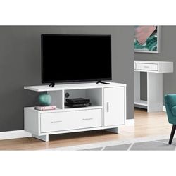 Tv Stand / 48 Inch / Console / Media Entertainment Center / Storage Cabinet / Drawers / Living Room / Bedroom / Laminate / White / Contemporary / Modern - Monarch Specialties I 2800