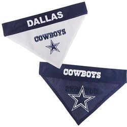 Pets First NFL NFC Reversible Bandana For Dogs, Large/X-Large, Dallas Cowboys