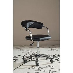 Pier Desk Chair in Black/Silver - Safavieh FOX8502B
