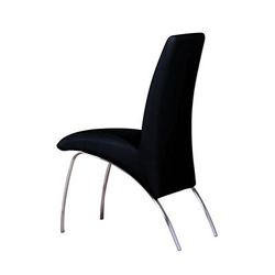 Pervis (Taksha) Side Chair (Set of 2) in Black PU & Chrome - Acme Furniture 71112