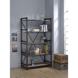 Caitlin Bookshelf in Rustic Oak & Black - Acme Furniture 92220