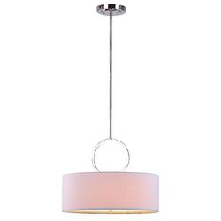 Debonair 3 Light Chrome Ring 18 Inch Dia Drum Adjustable Pendant - Safavieh LIT4212A