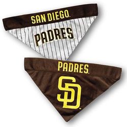Pets First MLB National League Reversible Bandana for Dogs, Small/Medium, San Diego Padres