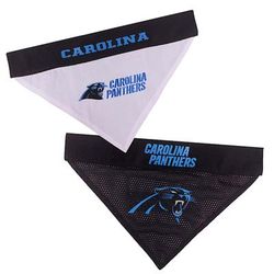 Pets First NFL NFC Reversible Bandana For Dogs, Large/X-Large, Carolina Panthers