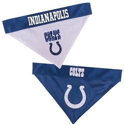Pets First NFL AFC Reversible Bandana For Dogs, Large/X-Large, Indianapolis Colts