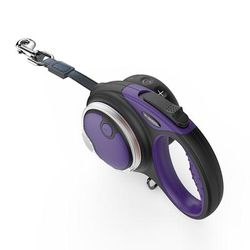 Smart Retractable Purple Leash Boxed Set, 19' L, X-Large, Purple / Black