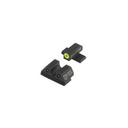 Night Fision Perfect Dot Night Sight Set w/Front U Rear Yellow Front w/Green Tritium Black Rear w/Green T Fits Sig Sauer 9mm & .357 P-Series Pistols