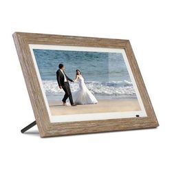 Aluratek 13.3" Digital Photo Frame with Interchangeable Frames (Distressed Wood) ADMPFD13F