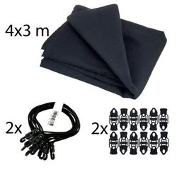 Stairville Euro Molton Set Black 4x 3 m