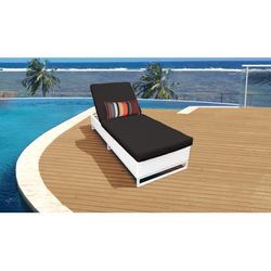 Miami Chaise Outdoor Wicker Patio Furniture in Black - TK Classics Miami-1X-Black