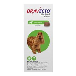 Bravecto For Medium Dogs 22- 44 Lbs (Green) 2 Chews