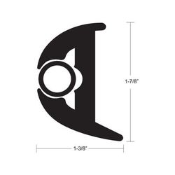 TACO Marine Flex Vinyl Rub Rail Kit - Black w/Black Insert - 50' - 1-7/8" X 1-3/8" V11-3426BBK50-2