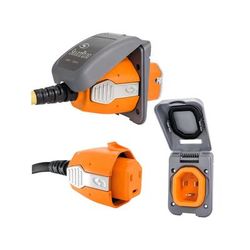 SmartPlug 30 Amp Non Metallic Gray Inlet & Plug Combo - Boat & RV B30ASSYPG