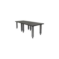 Mobile Industrial Steel Leg Conference Table - 6'x4' / 8'x3' Table - See Other Sizes