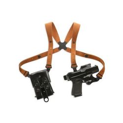 Galco Jackass Shoulder Leather Holster Glock 17 Right Hand Premium Steerhide Black JR224B