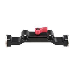 CAMVATE 15mm Rod Clamp with ARRI-Style Rosettes (Red Lever) C1466-RED