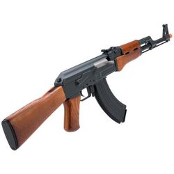 Kalashnikov Licensed AK-47 Airsoft AEG Rifle w/ Electric Blowback and Real Wood Black/Brn Large 12916