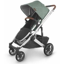 UPPAbaby Cruz V2 Stroller - Emmett (Green Melange/Silver/Saddle Leather)